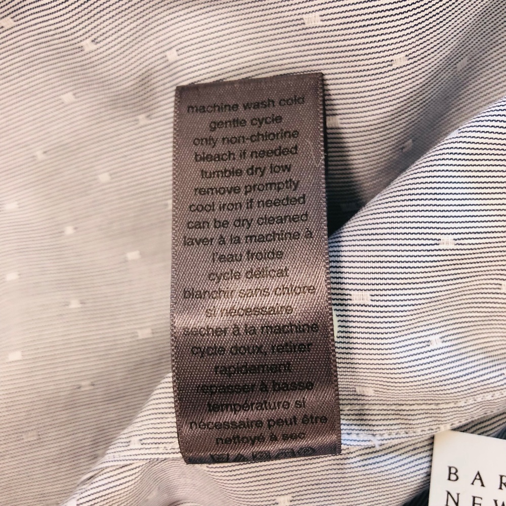 NWT John Varvatos Collection Blue Wingtip Shirt M - Picture 8 of 8